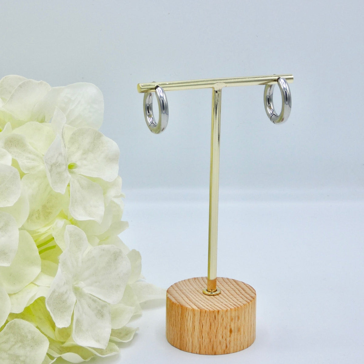 Pendientes Hoop mediano plata