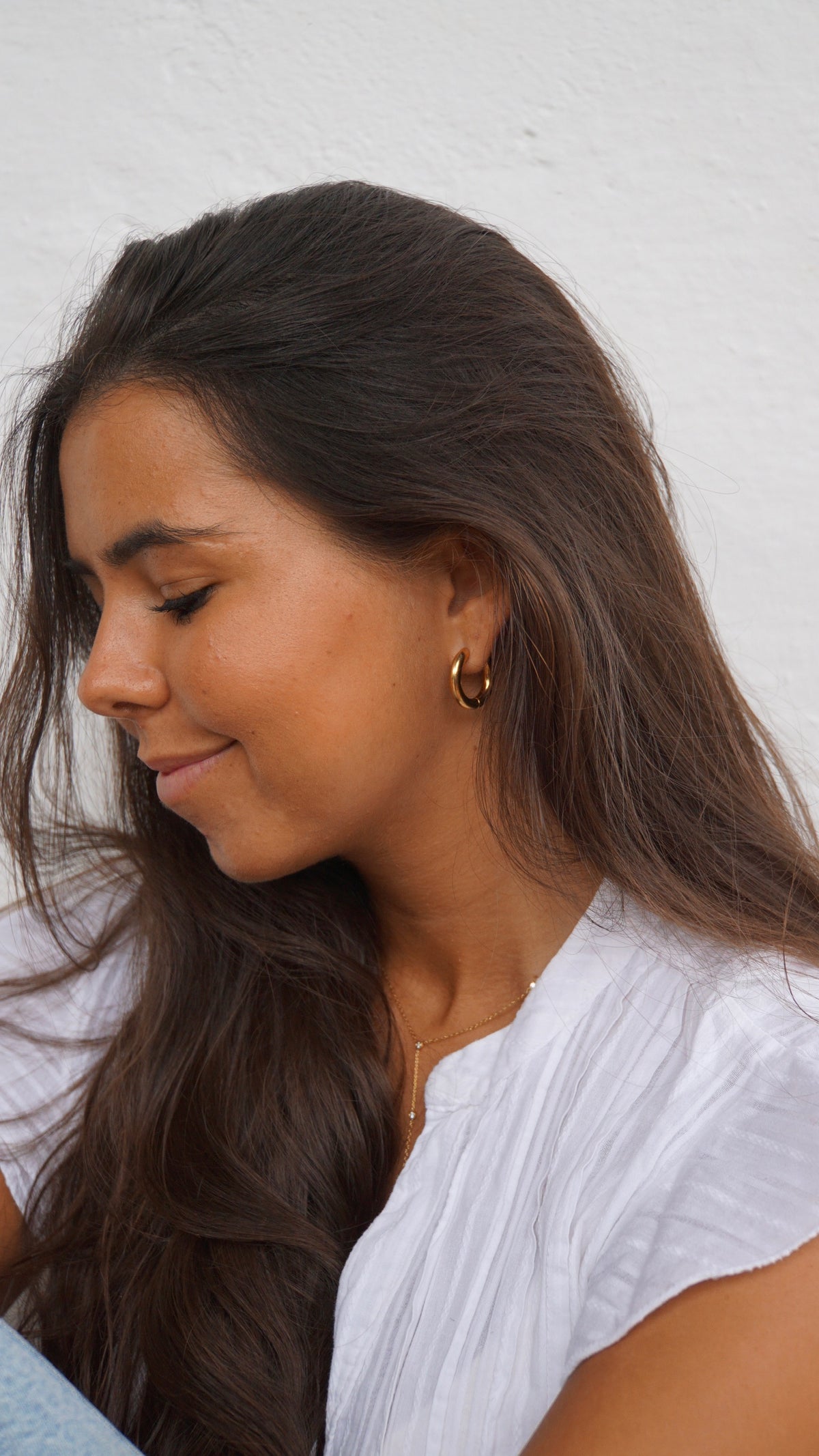 Pendientes Hoop mediano oro