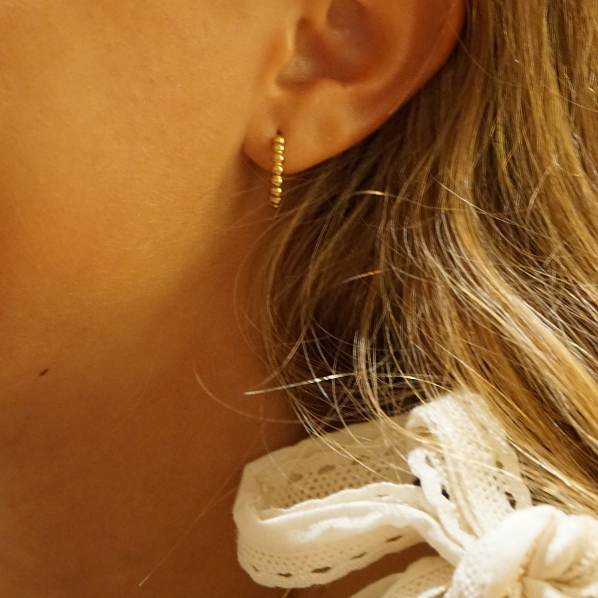 Pendientes Line pequeños oro