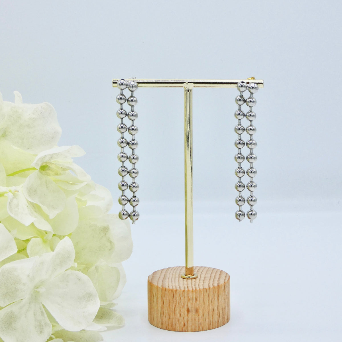 Pendientes Niagara Duo plata